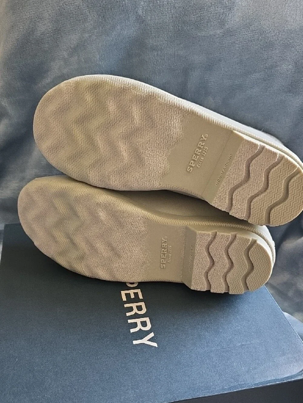 Sperry Light Gray Lace-Up Duck Boots